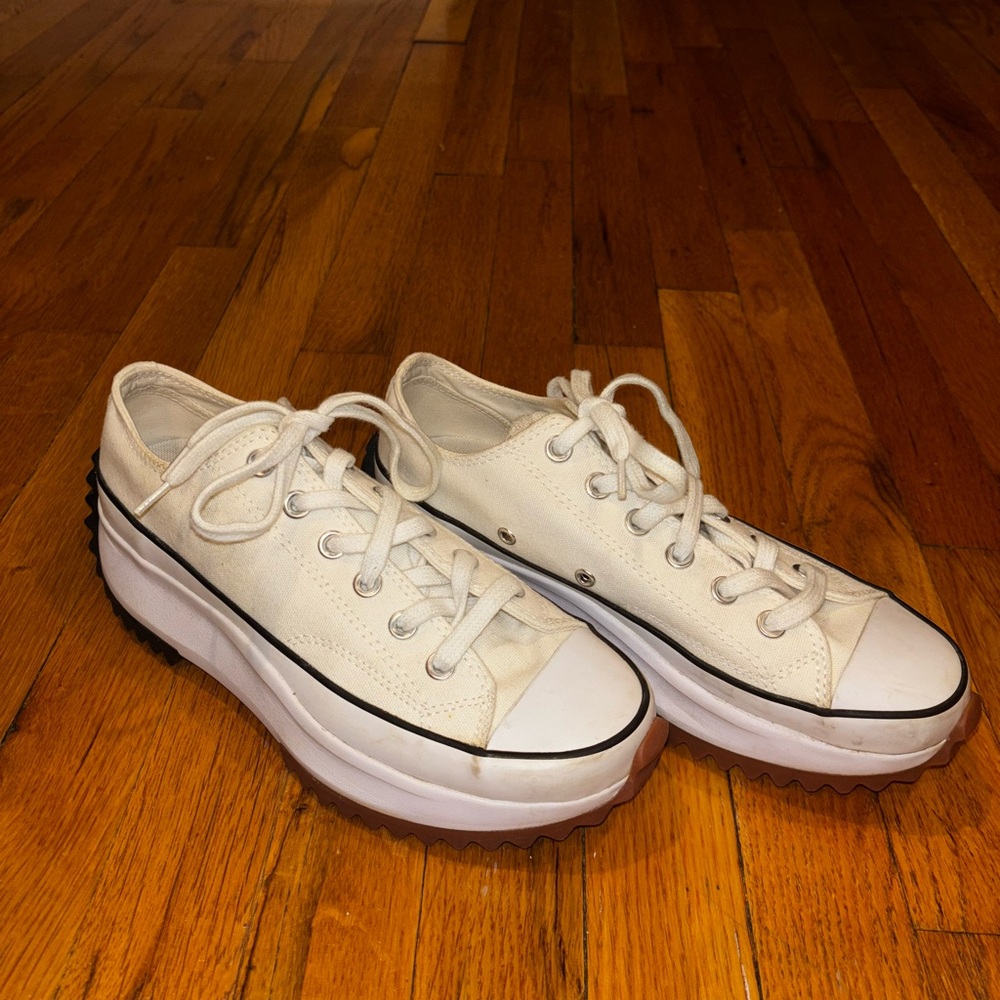 Converse White Platform Sneakers